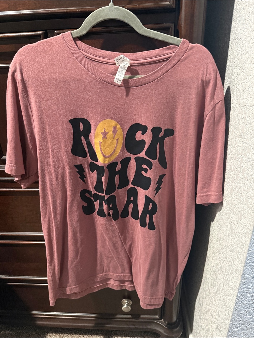 Bella Canvas Dusty Rose "Rock The Starr" Graphic Tee